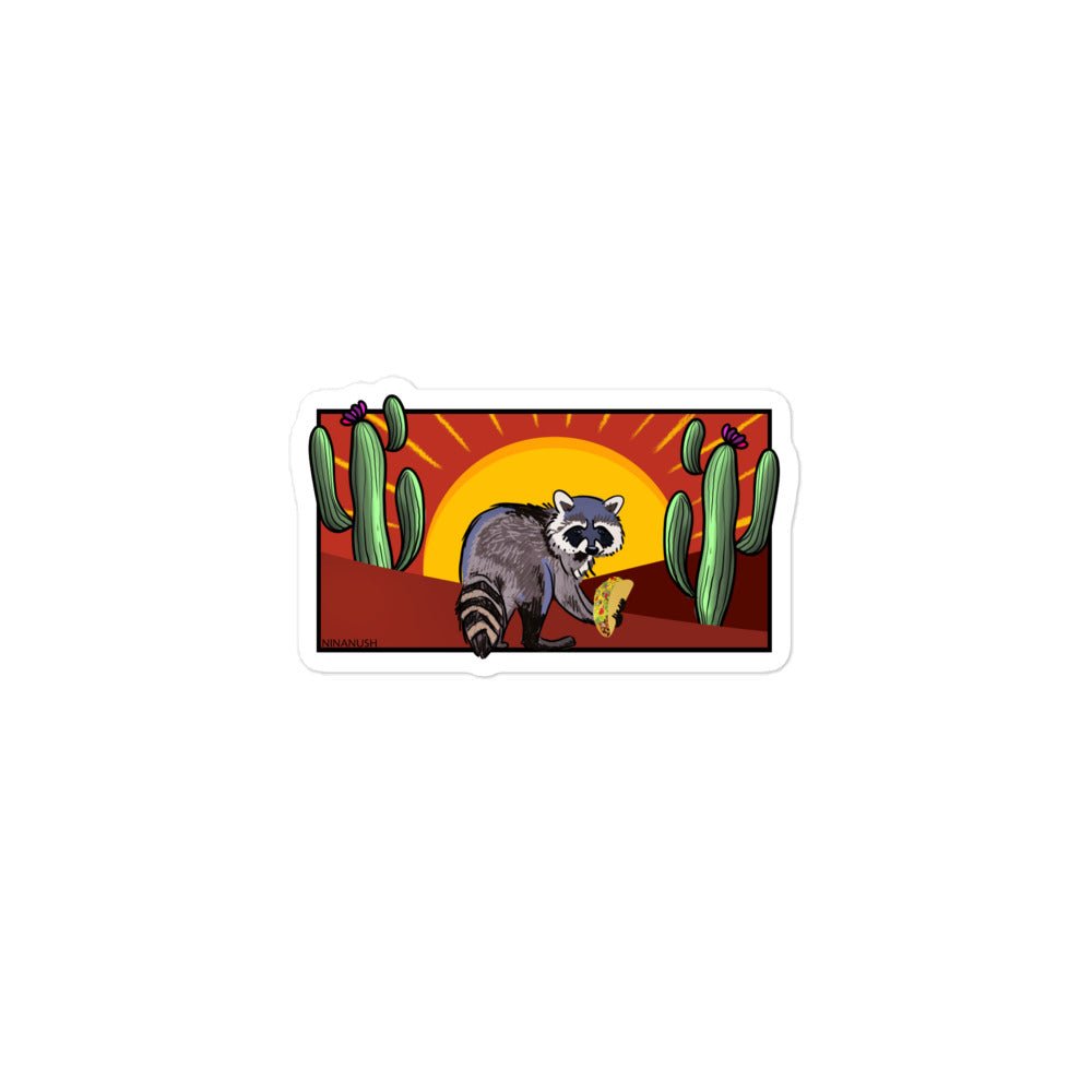 Desert Raccoon sticker - ninanush