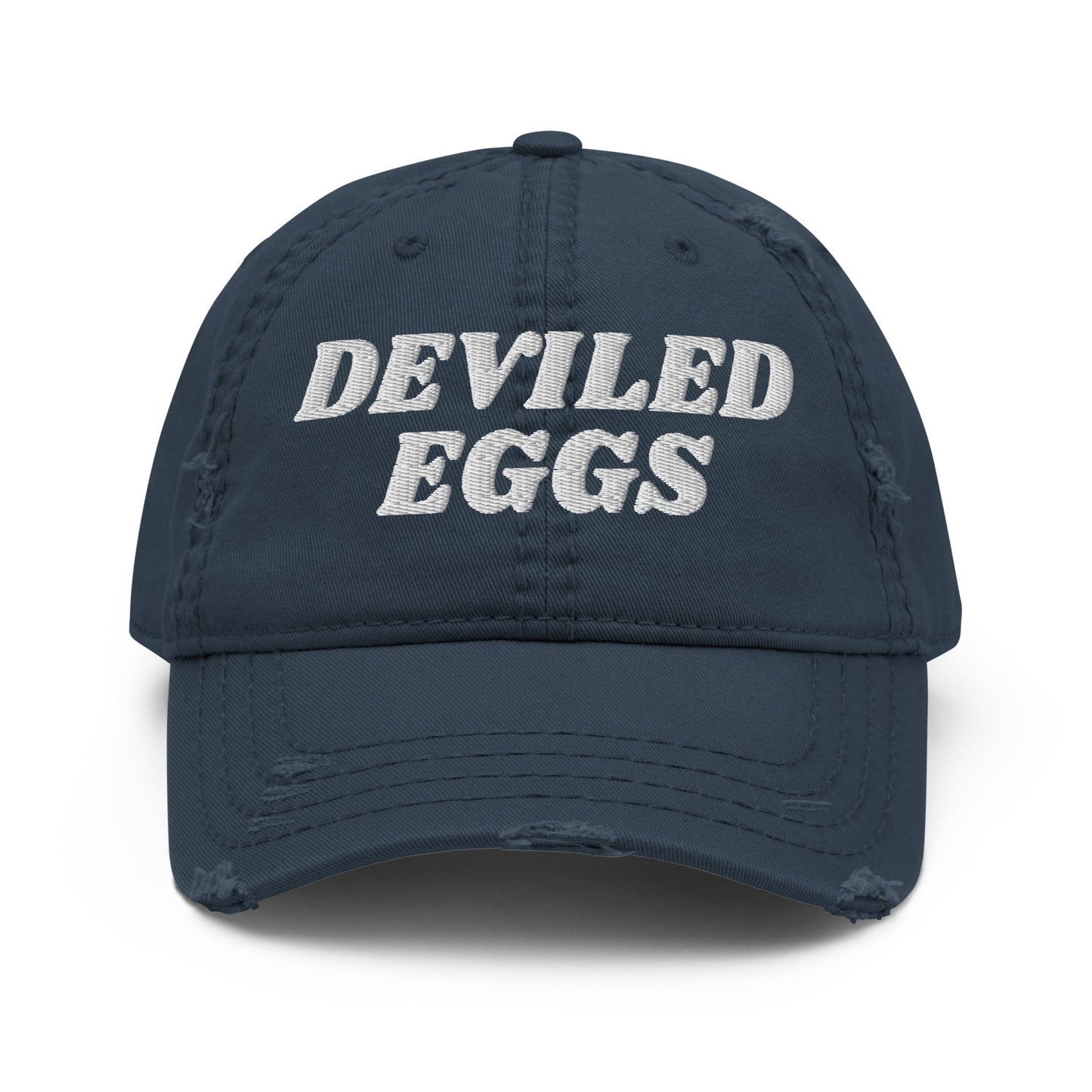 Deviled Eggs Distressed Dad Hat - ninanush