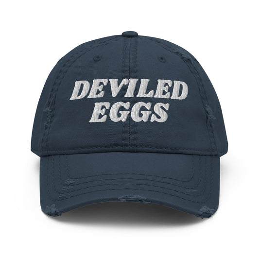 Deviled Eggs Distressed Dad Hat - ninanush