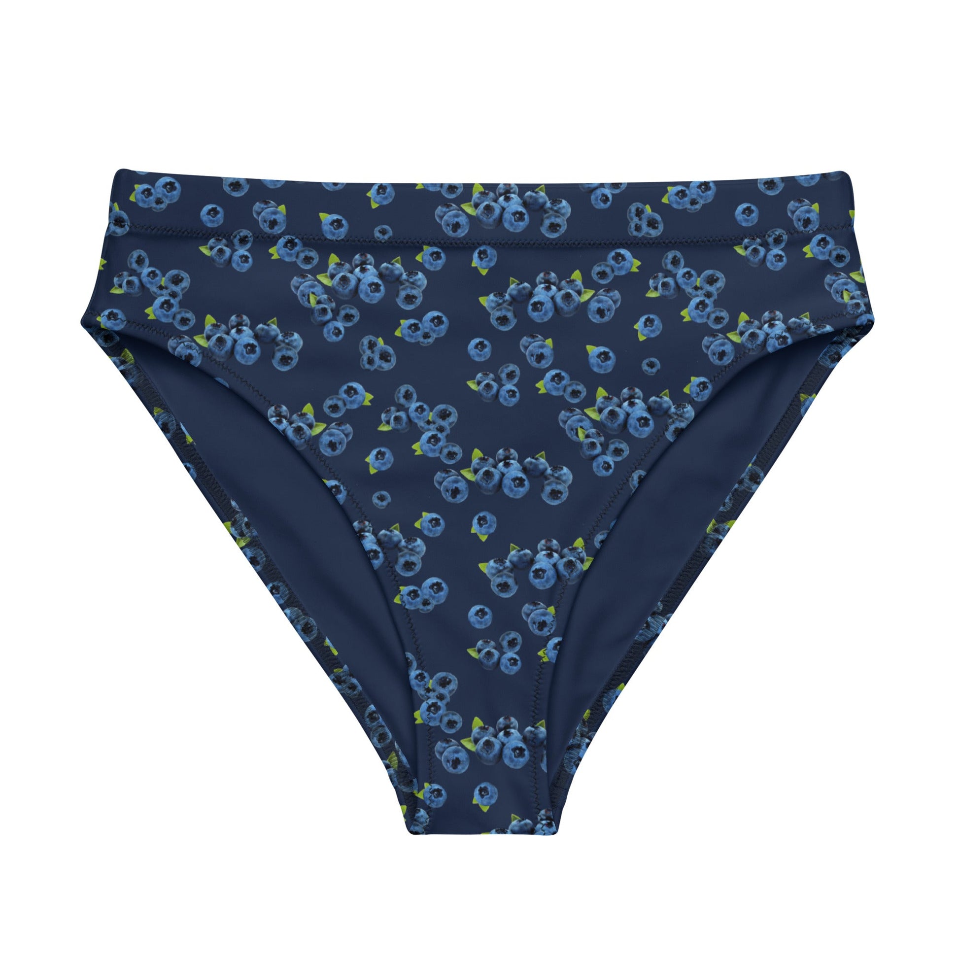 Eco Blueberries High-Waisted Bikini Bottom - ninanush