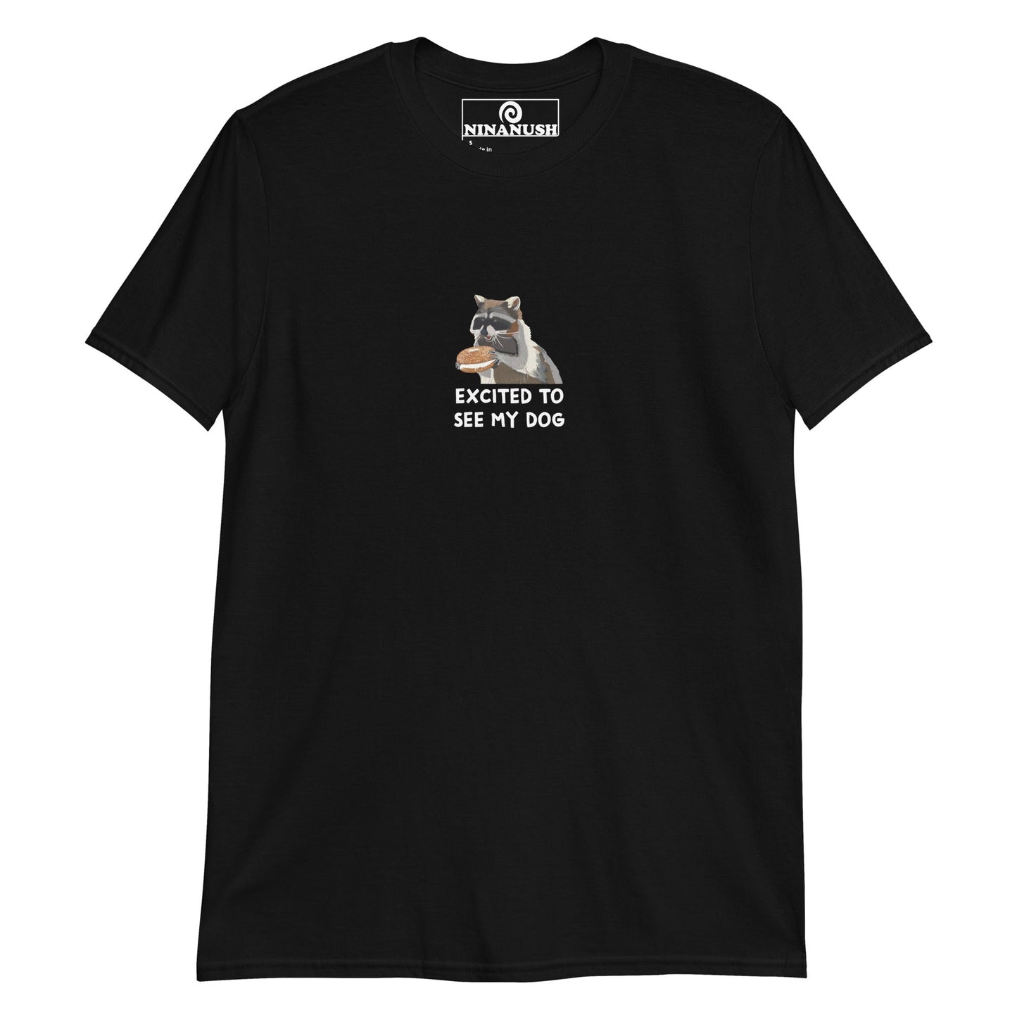 Excited To See My Dog Raccoon Bagel T-Shirt - ninanush