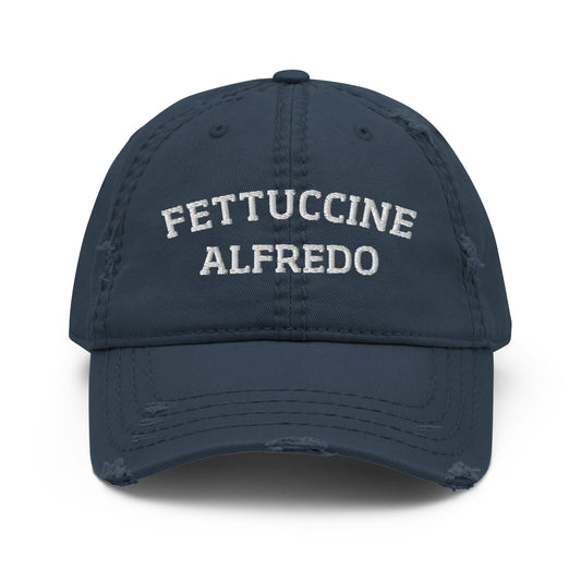 Fettuccine Alfredo Distressed Dad Hat - ninanush