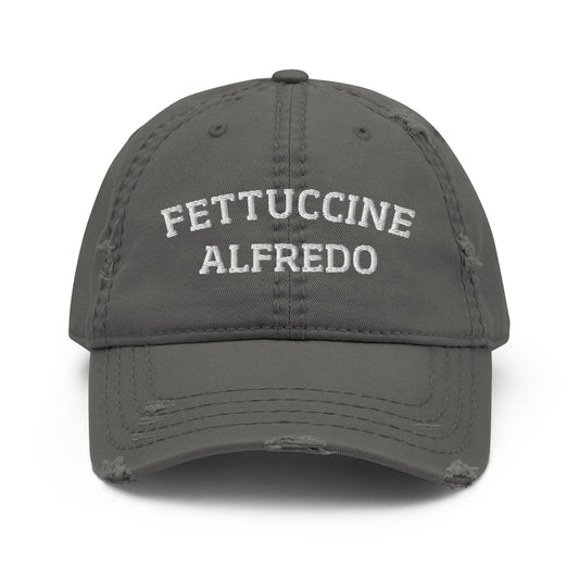 Fettuccine Alfredo Distressed Dad Hat - ninanush