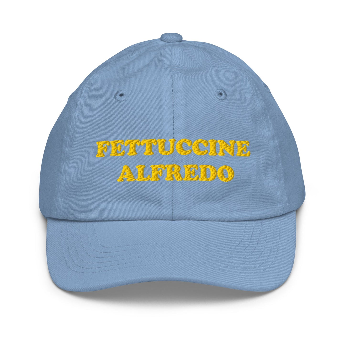 Fettuccine Alfredo Kids Baseball Hat - Yellow Embroidery - ninanush