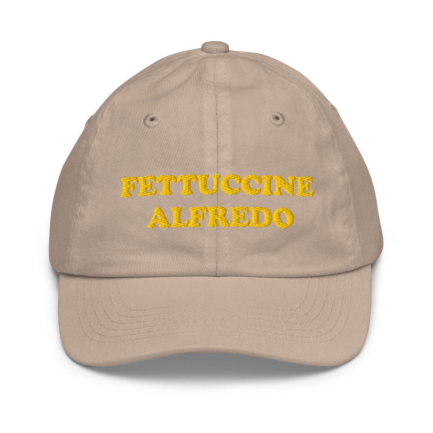 Fettuccine Alfredo Kids Baseball Hat - Yellow Embroidery - ninanush