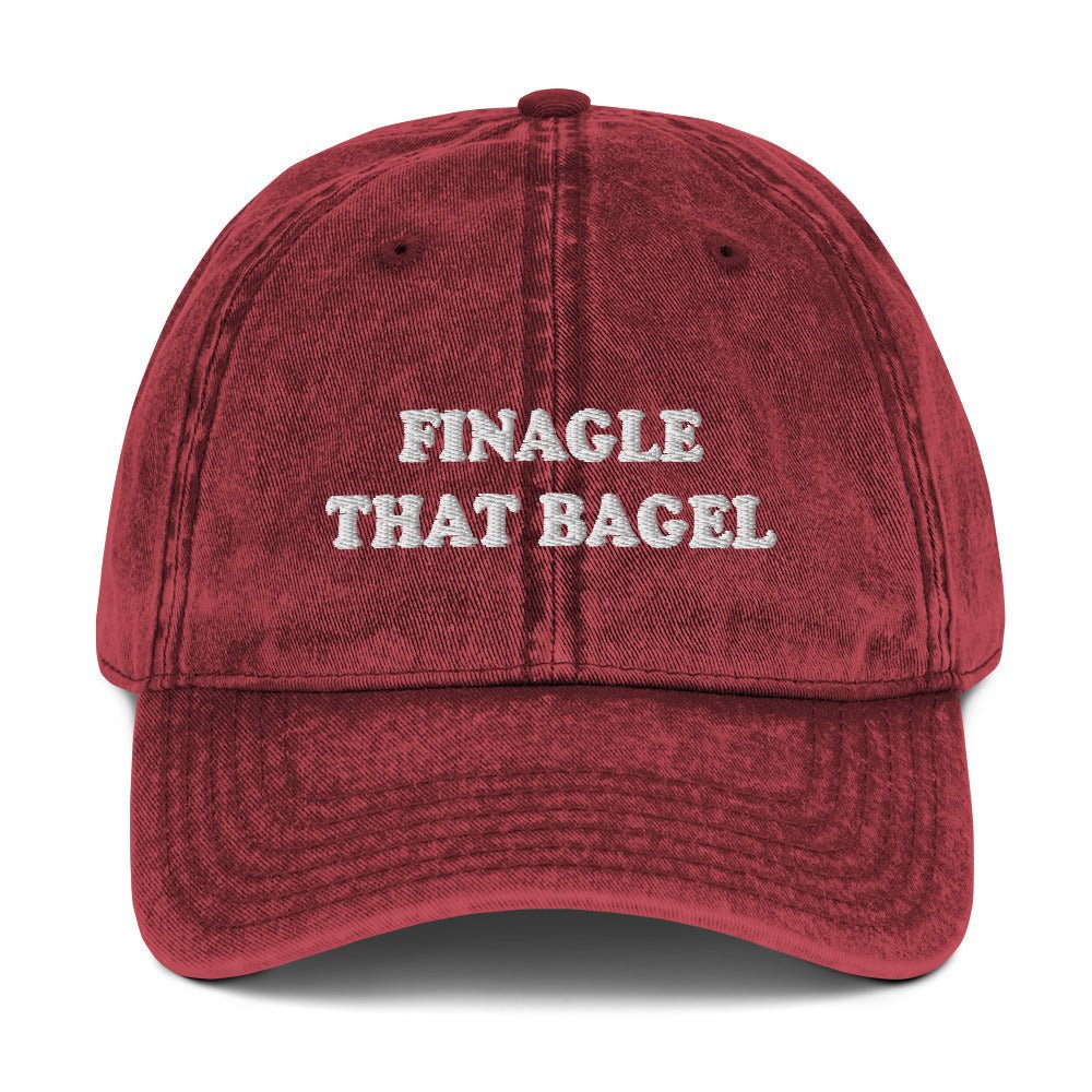 Finagle That Bagel Vintage Dad Hat - ninanush