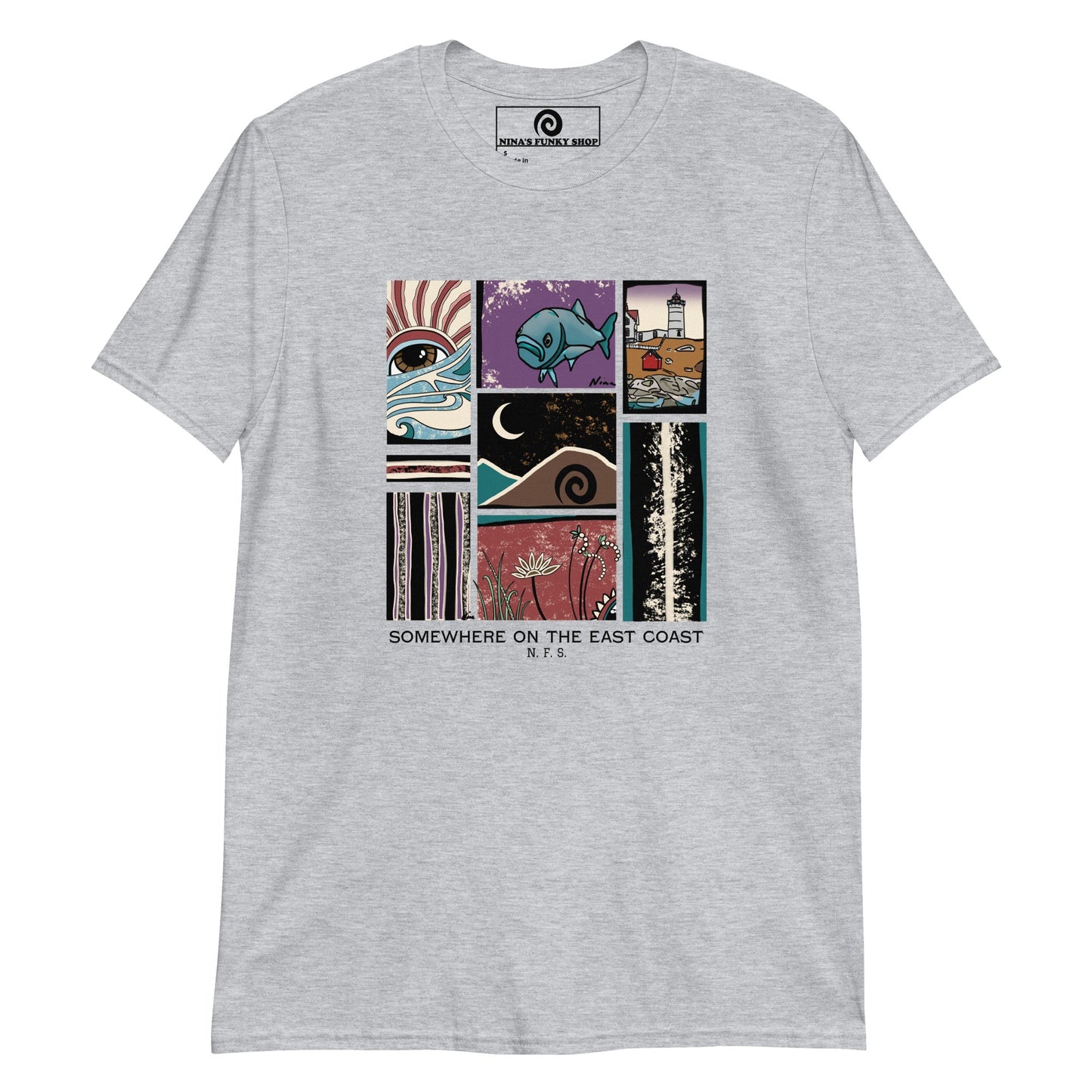 Funky Maine Bluefish T-Shirt - ninanush