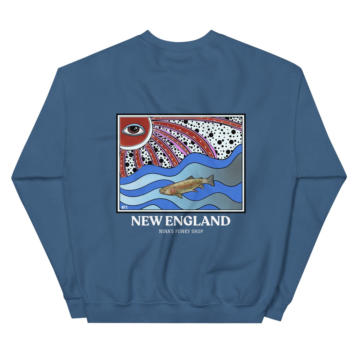 Funky New England Rainbow Trout Sweatshirt - ninanush