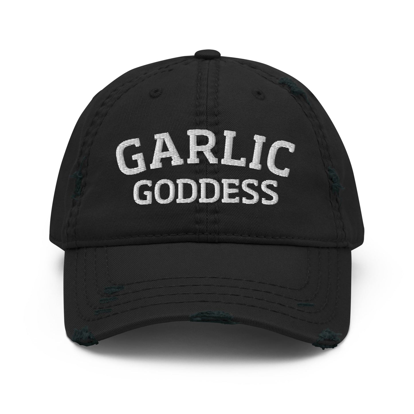 Garlic Goddess Distressed Dad Hat - ninanush