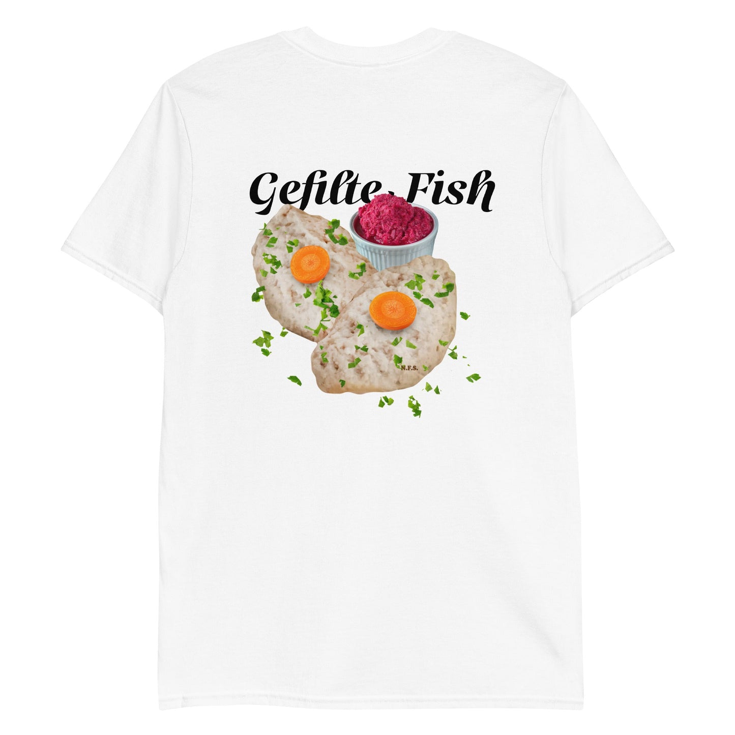 Gefilte Fish Graphic T-Shirt - Front & Back - ninanush