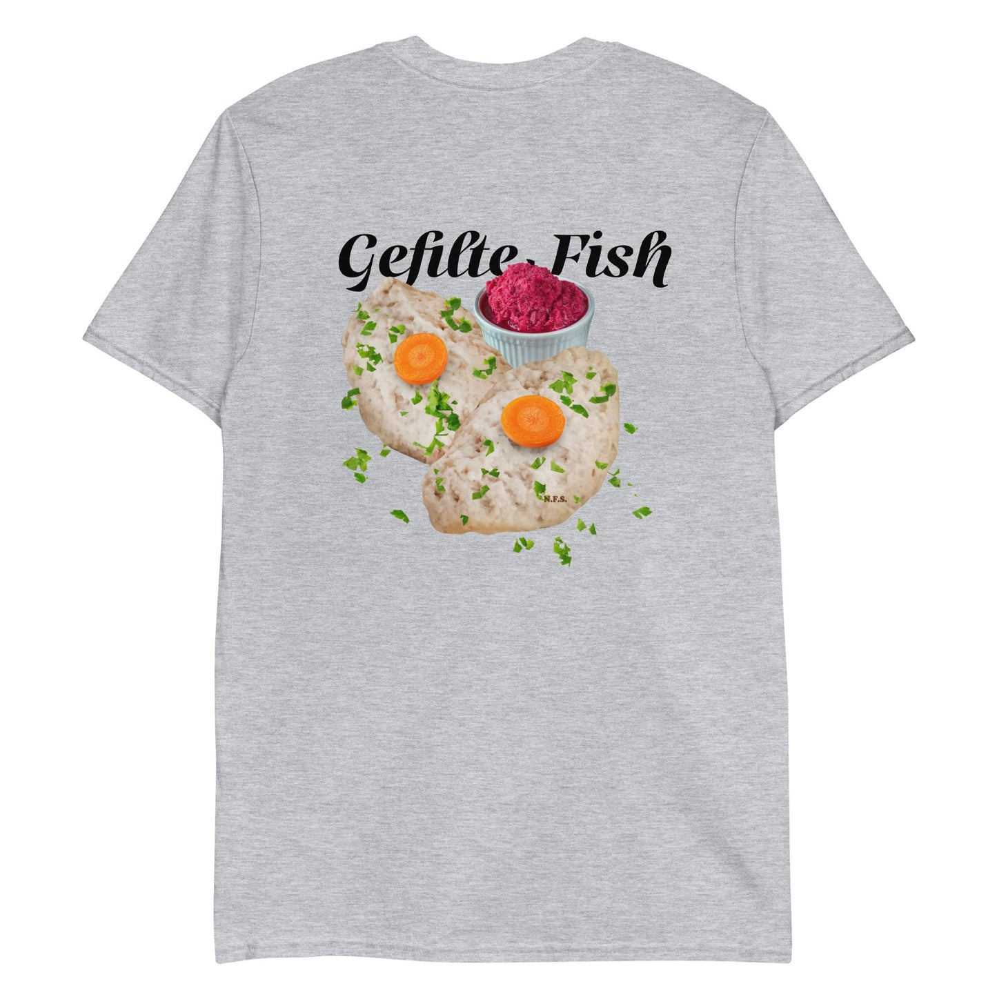 Gefilte Fish Graphic T-Shirt - Front & Back - ninanush