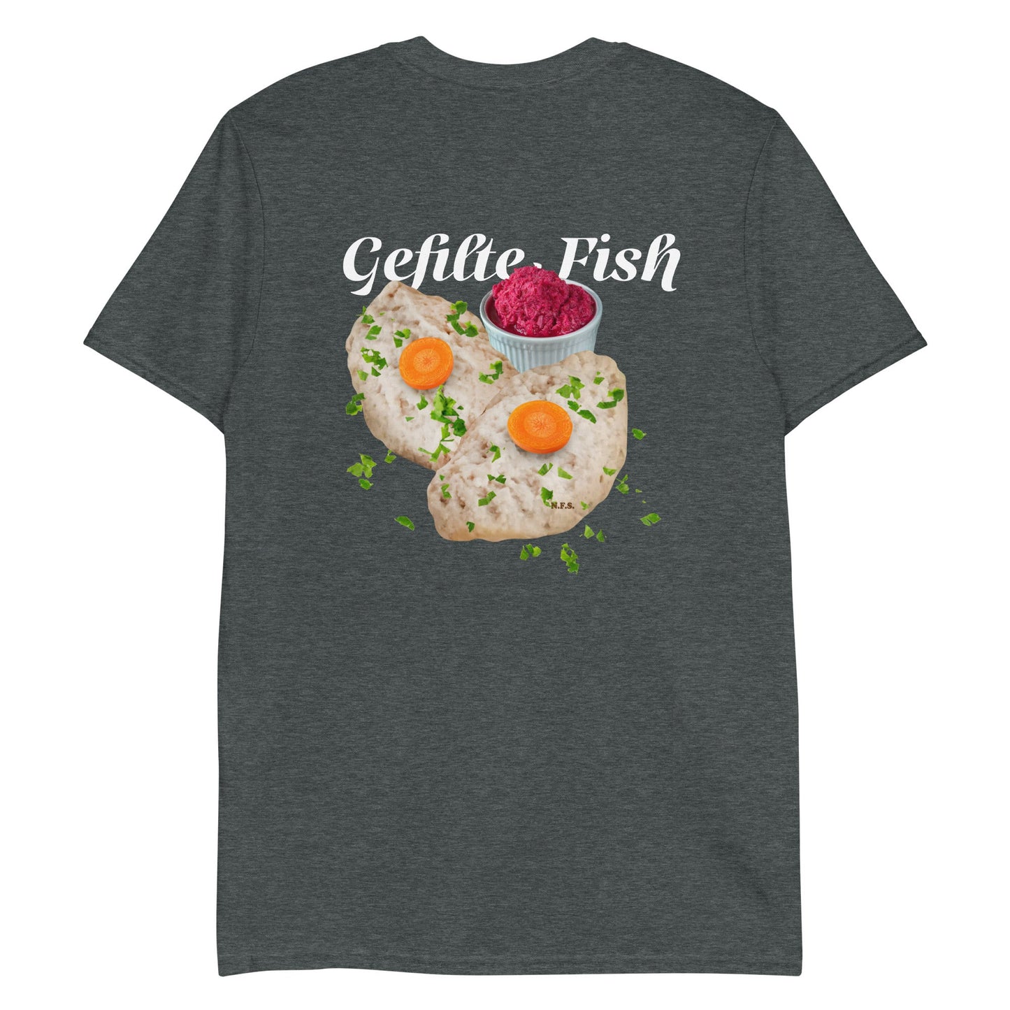 Gefilte Fish Graphic T-Shirt - Front & Back - ninanush