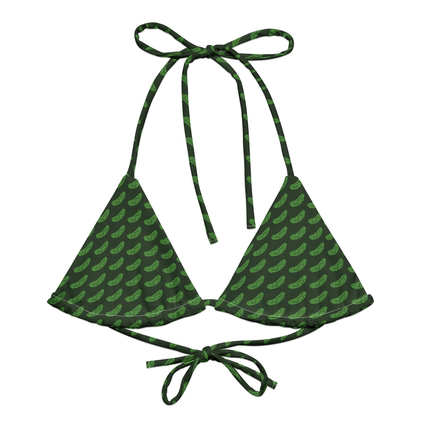 Green Pickles Recycled String Bikini Top - ninanush