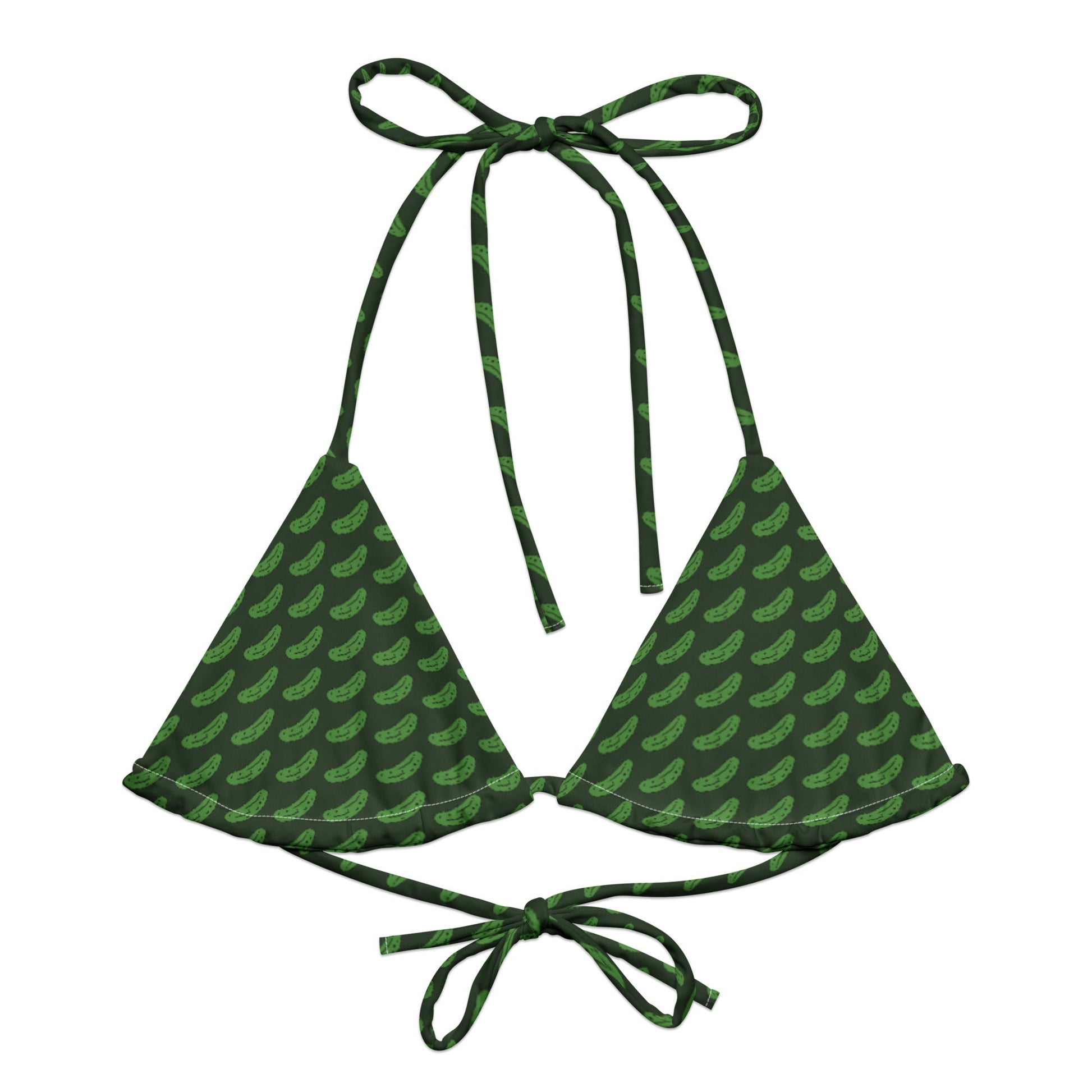 Green Pickles Recycled String Bikini Top - ninanush