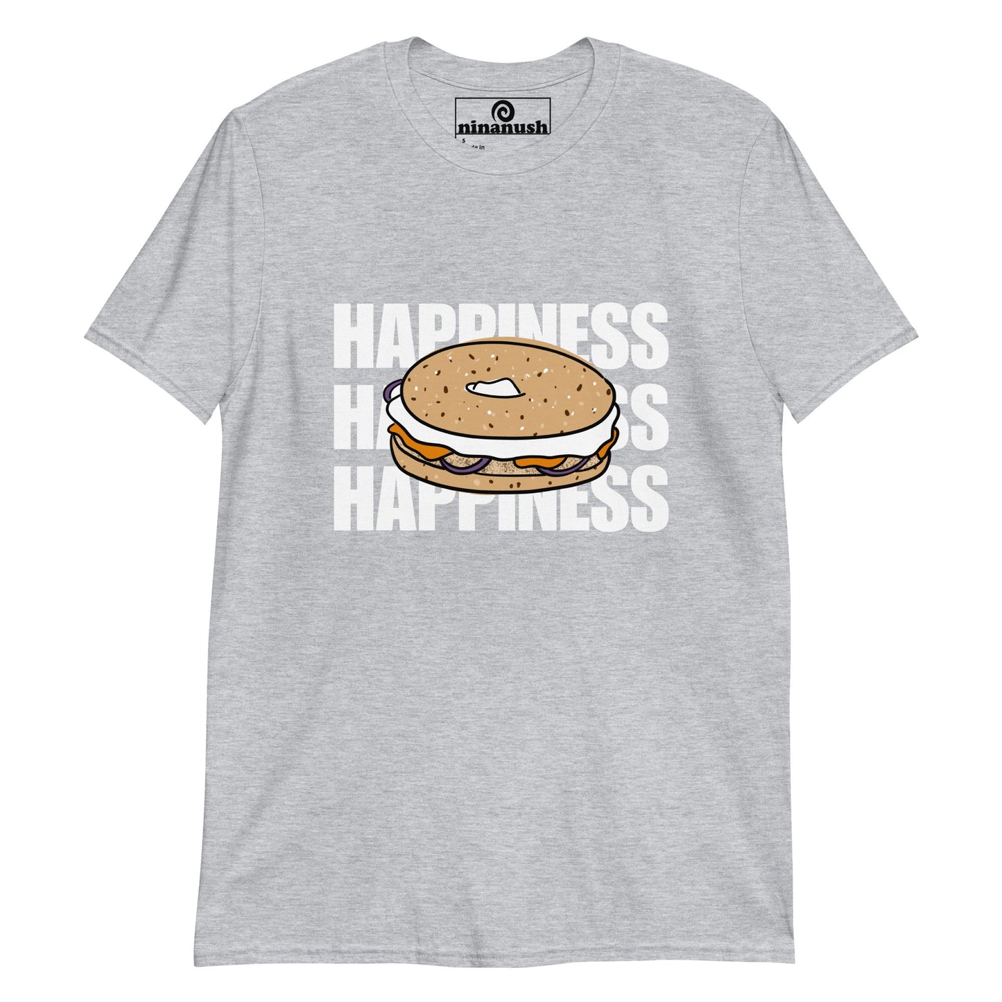 Happiness is Bagels T-Shirt - ninanush