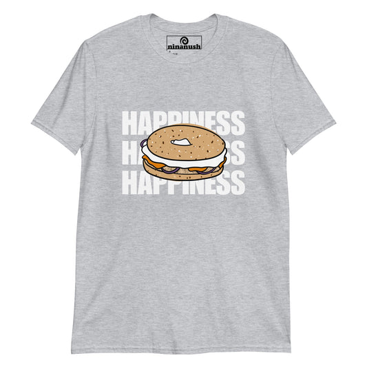 Happiness is Bagels T-Shirt - ninanush