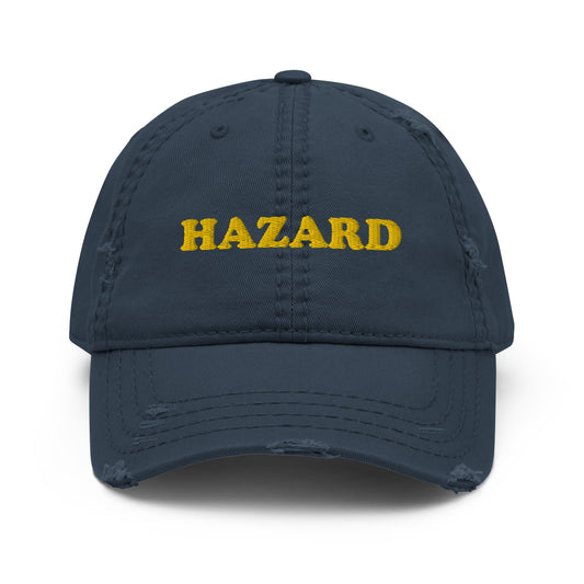 Hazard Distressed Dad Hat - ninanush