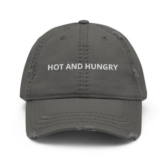 Hot And Hungry Distressed Dad Hat - ninanush