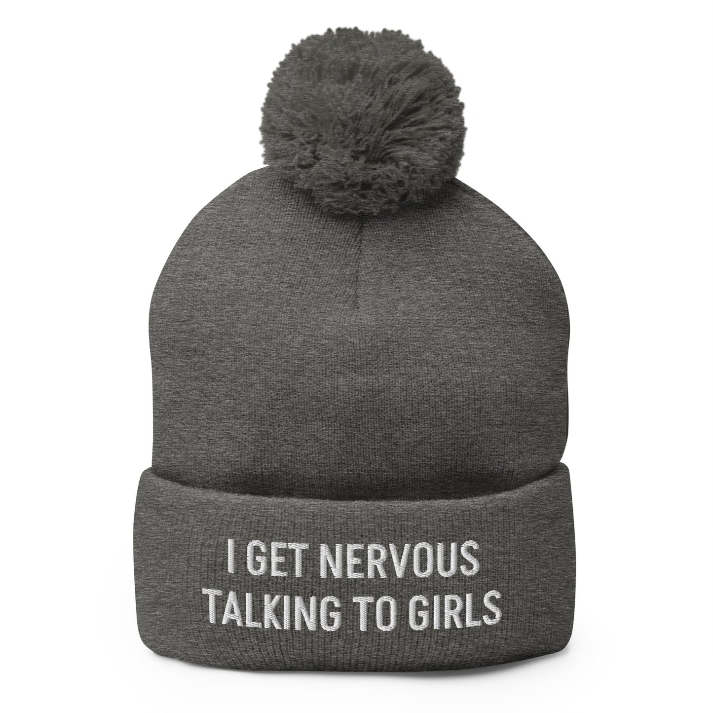 I Get Nervous Talking To Girls Beanie - ninanush