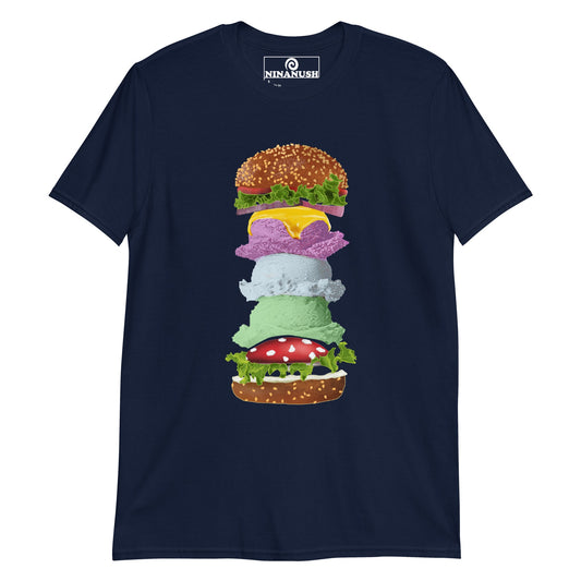 Ice Cream Mushroom Burger T-Shirt - ninanush