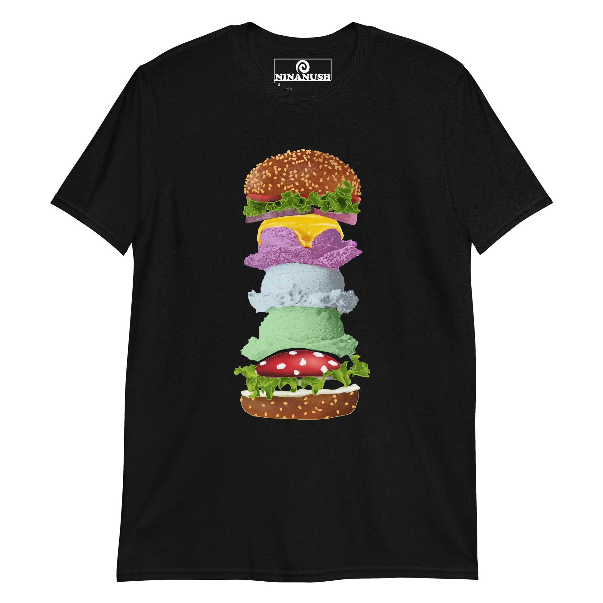 Ice Cream Mushroom Burger T-Shirt - ninanush