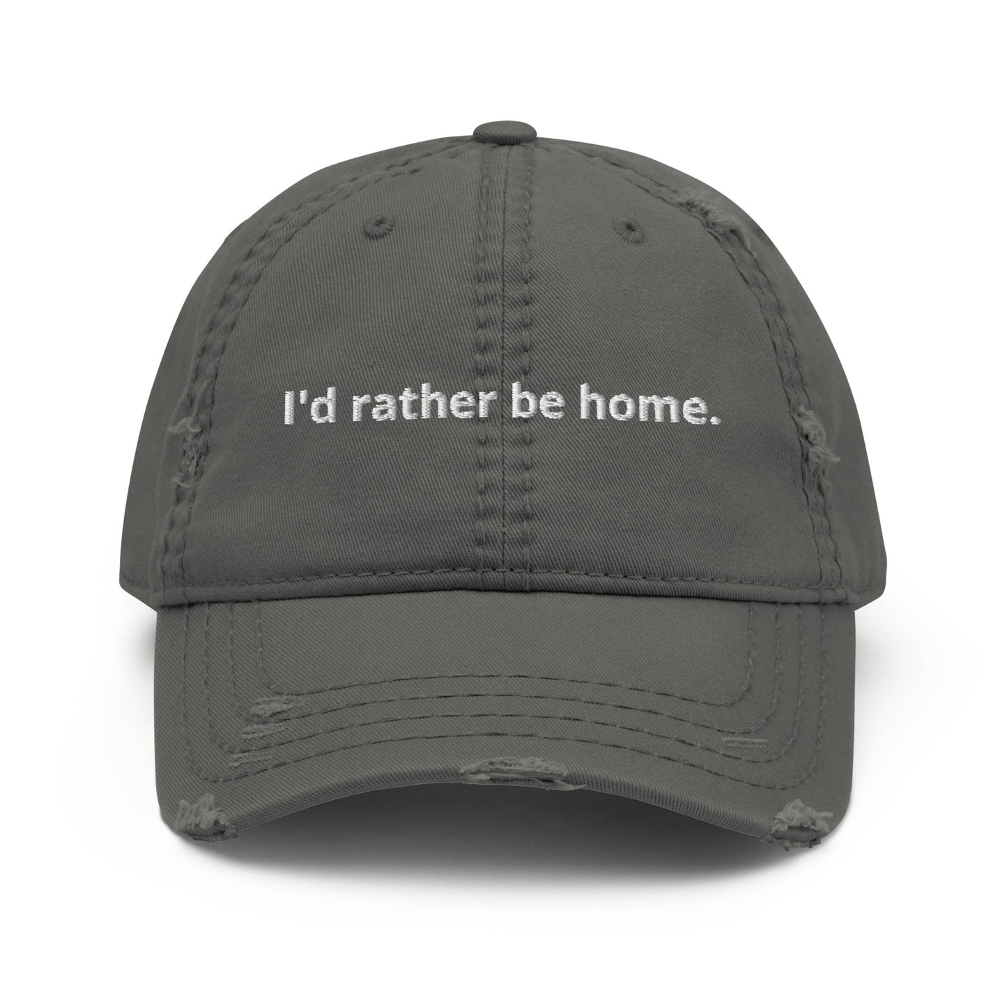 I'd Rather Be Home Distressed Dad Hat - ninanush