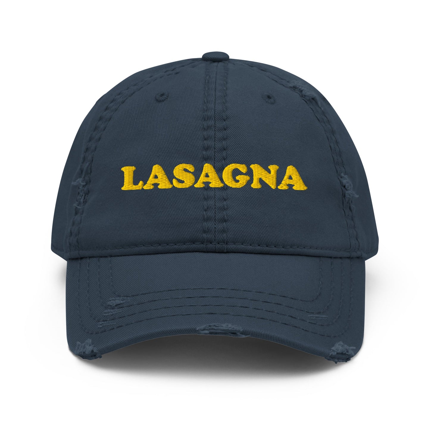 Lasagna Distressed Dad Hat - ninanush