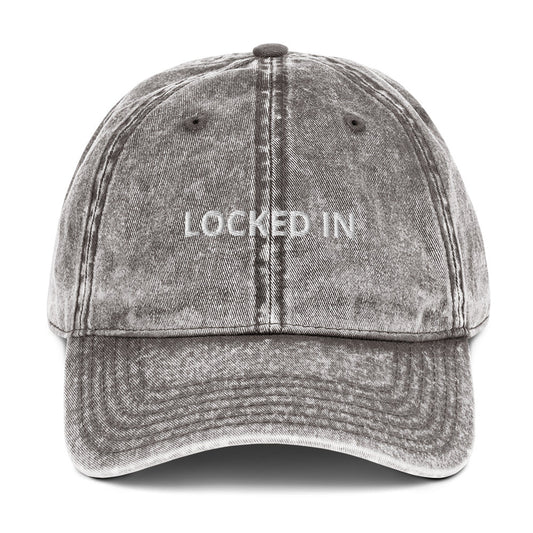 Locked In Vintage Style Dad Hat - ninanush