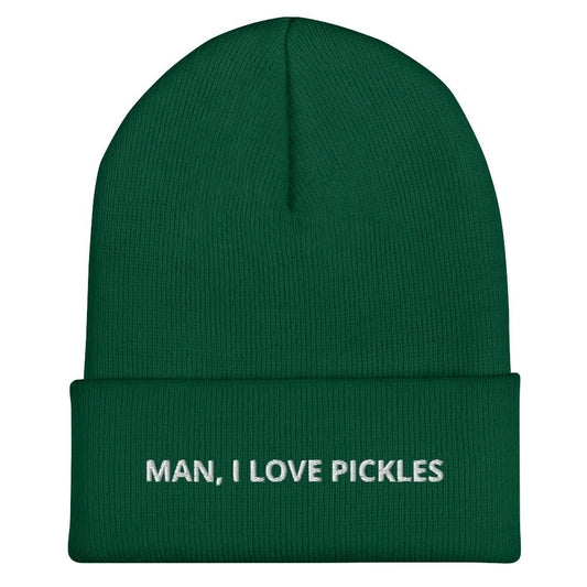 Man, I Love Pickles Cuffed Beanie - ninanush