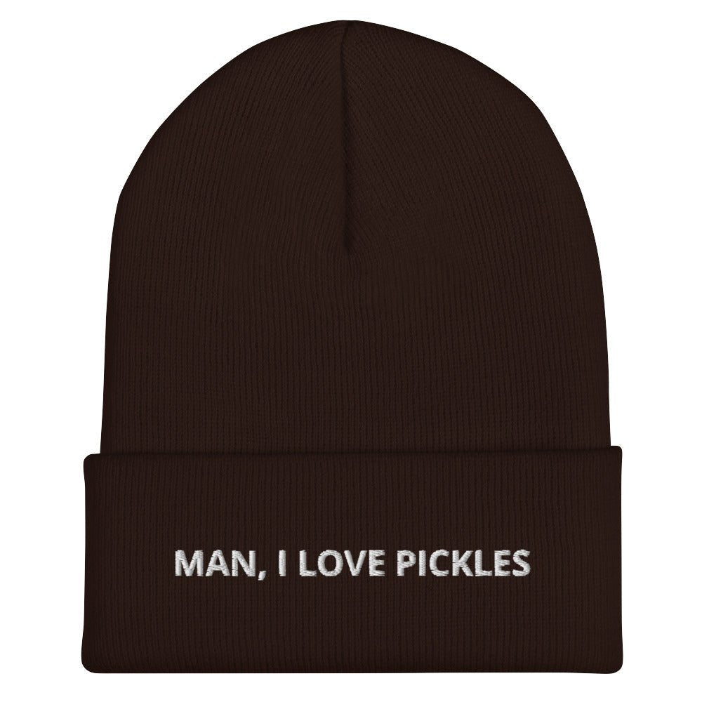 Man, I Love Pickles Cuffed Beanie - ninanush