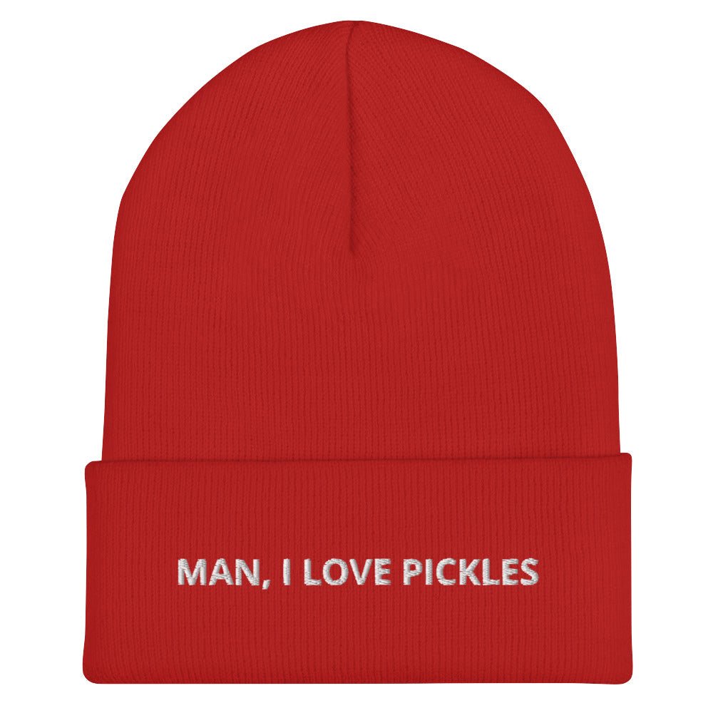 Man, I Love Pickles Cuffed Beanie - ninanush