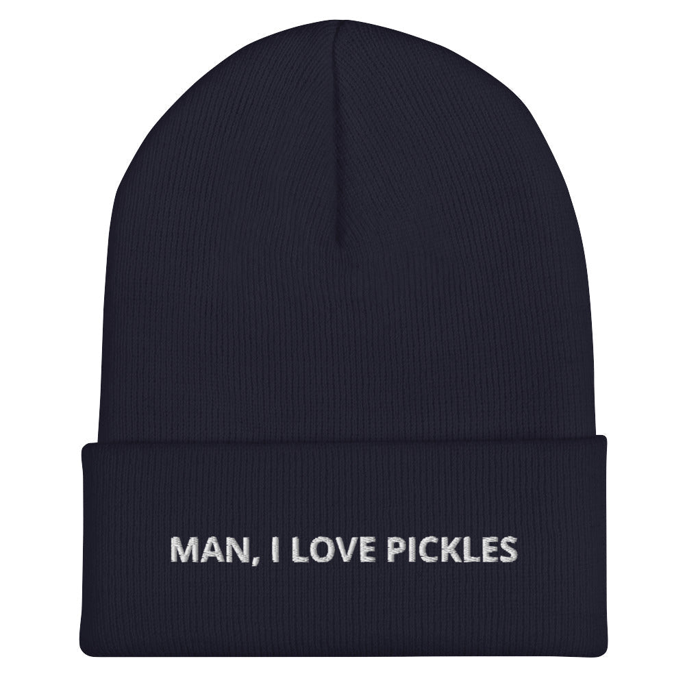 Man, I Love Pickles Cuffed Beanie - ninanush