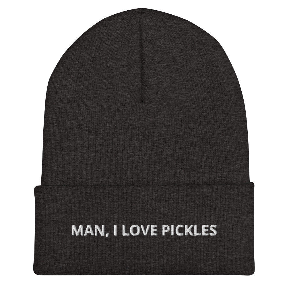 Man, I Love Pickles Cuffed Beanie - ninanush