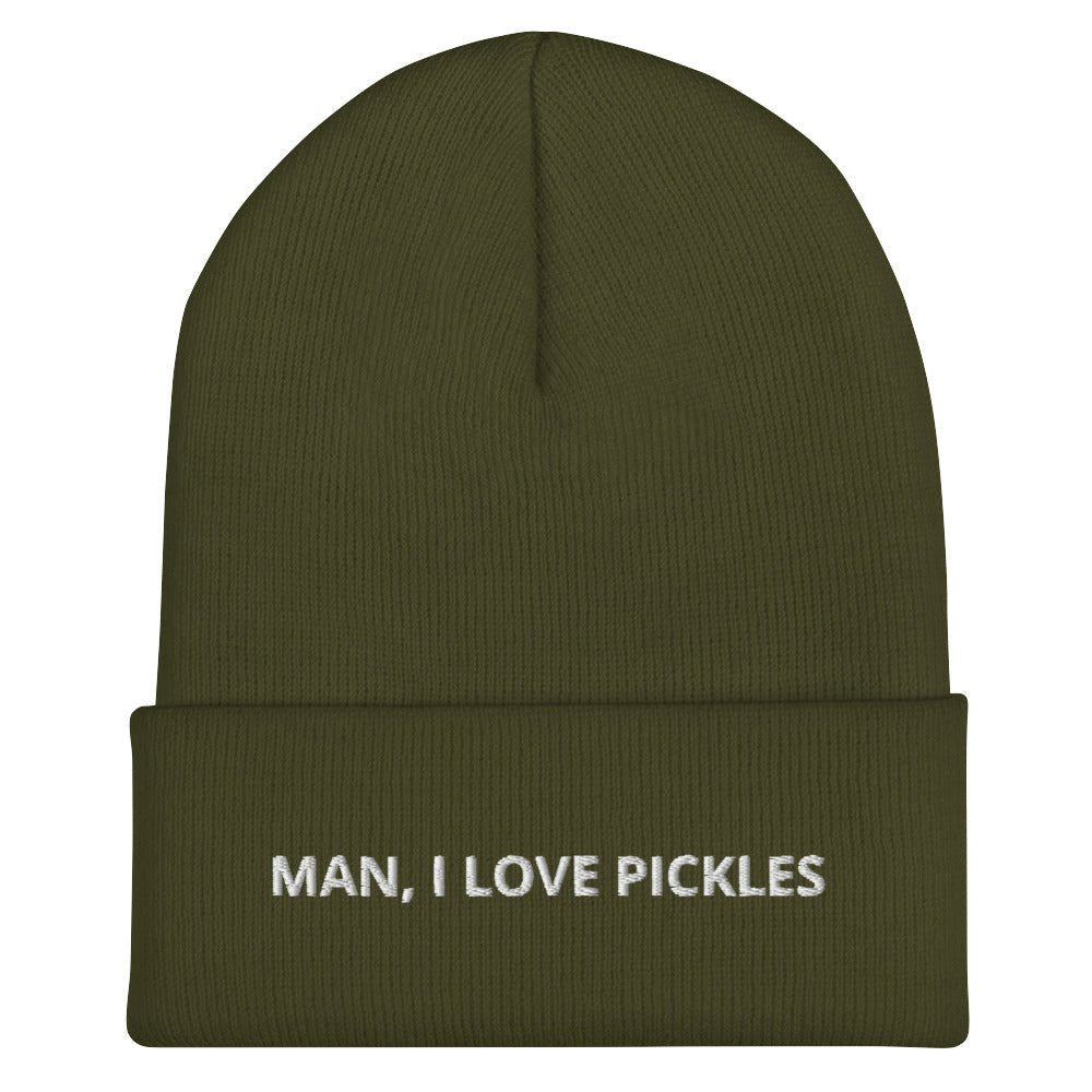 Man, I Love Pickles Cuffed Beanie - ninanush