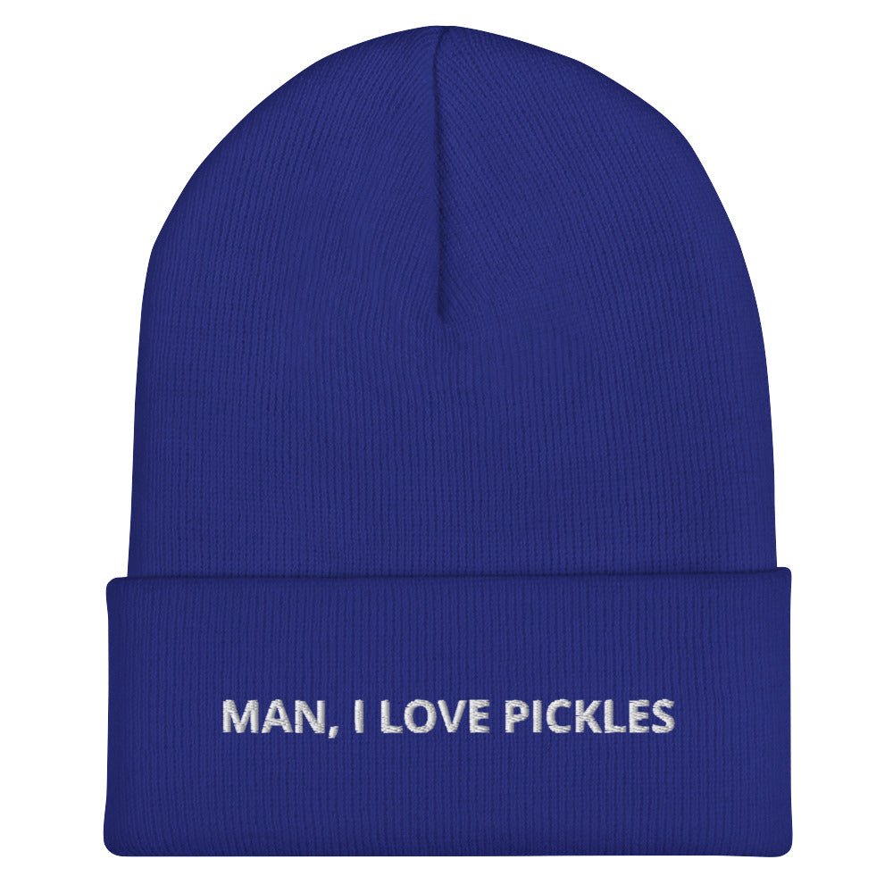 Man, I Love Pickles Cuffed Beanie - ninanush