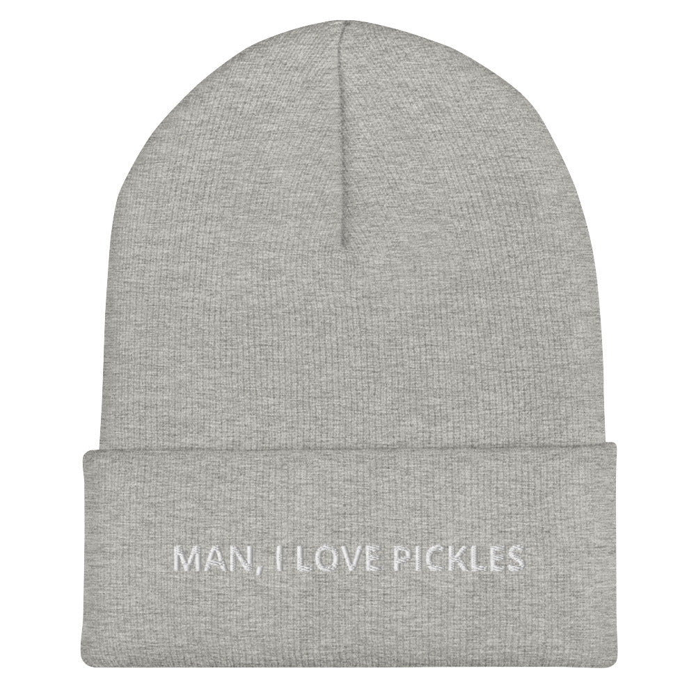 Man, I Love Pickles Cuffed Beanie - ninanush
