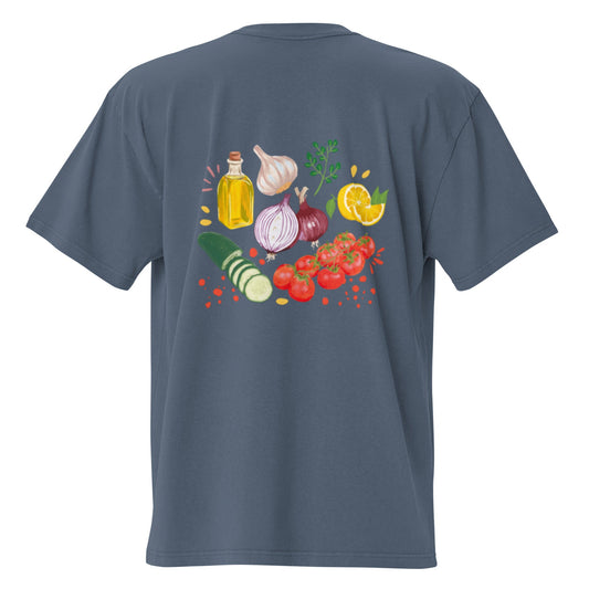 Mediterranean Chopped Salad Ingredients Graphic Tee - ninanush