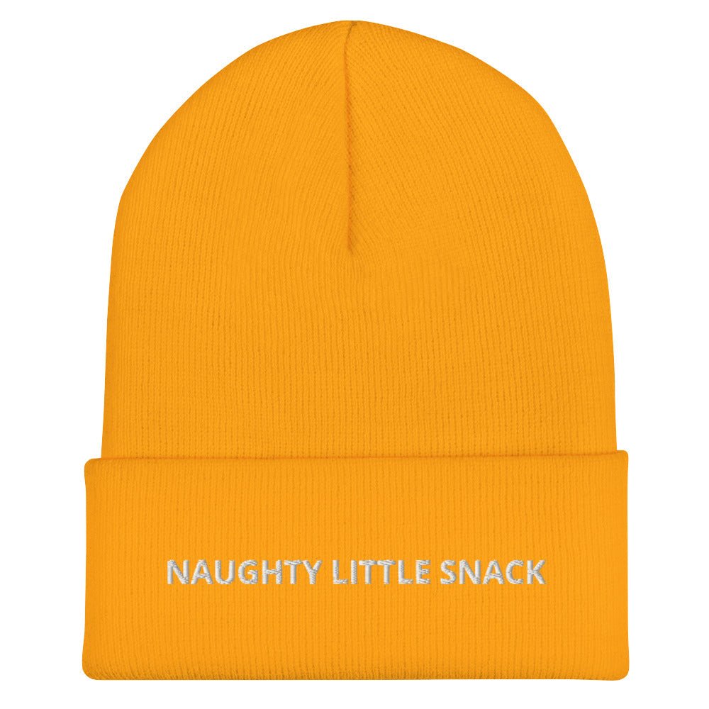Naughty Little Snack Cuffed Beanie - ninanush