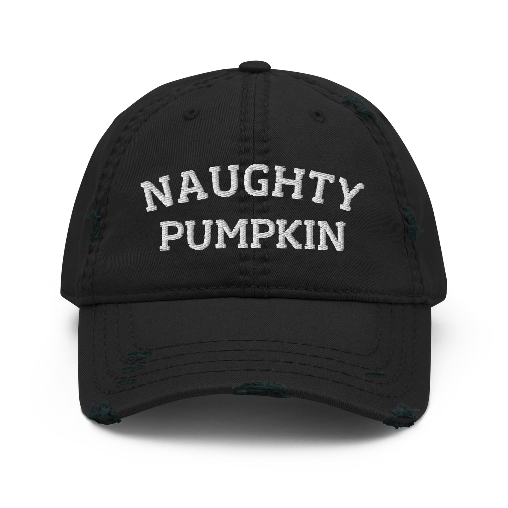 Naughty Pumpkin Distressed Dad Hat - ninanush