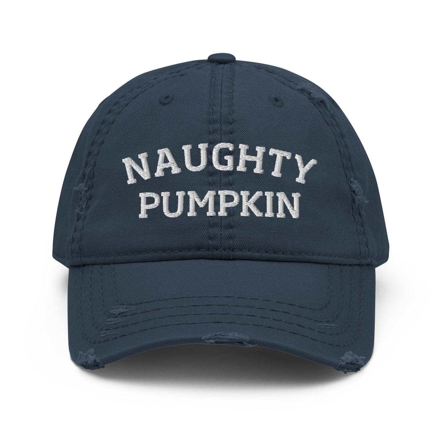Naughty Pumpkin Distressed Dad Hat - ninanush