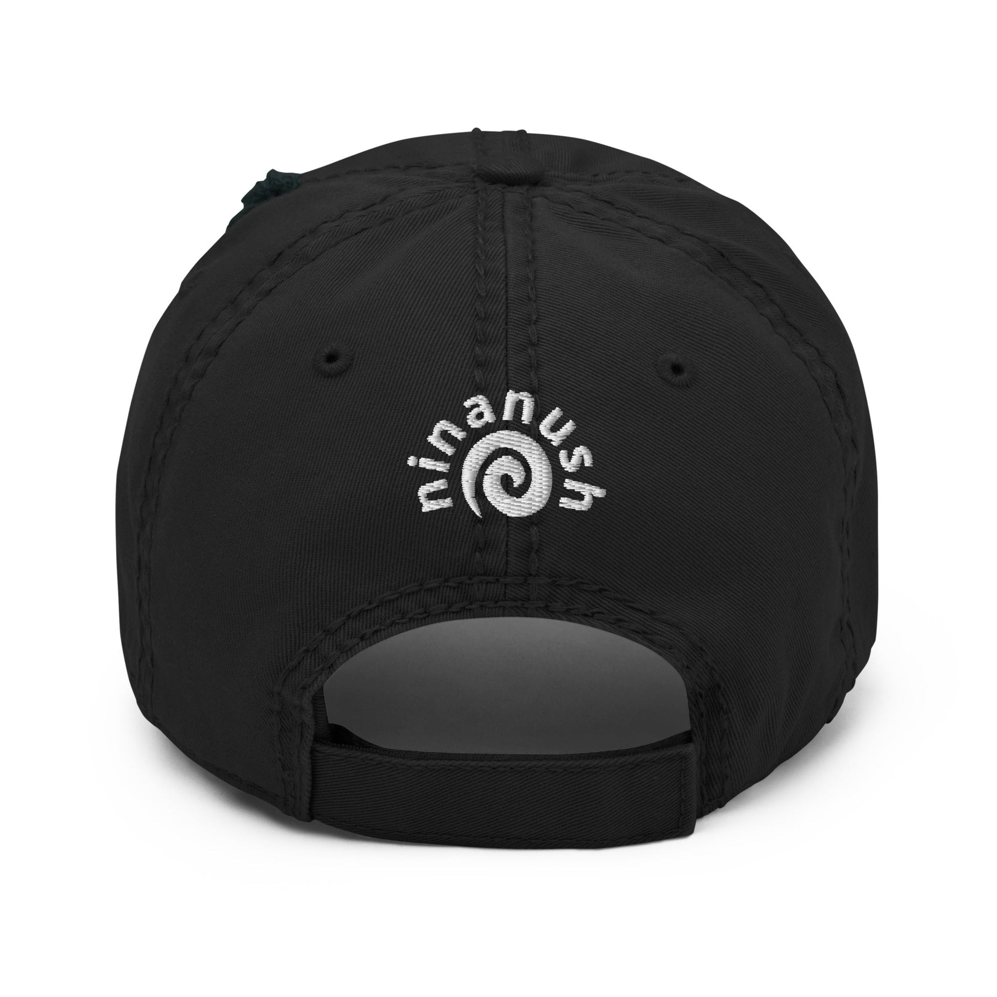 Naughty Raccoon Distressed Dad Hat - ninanush