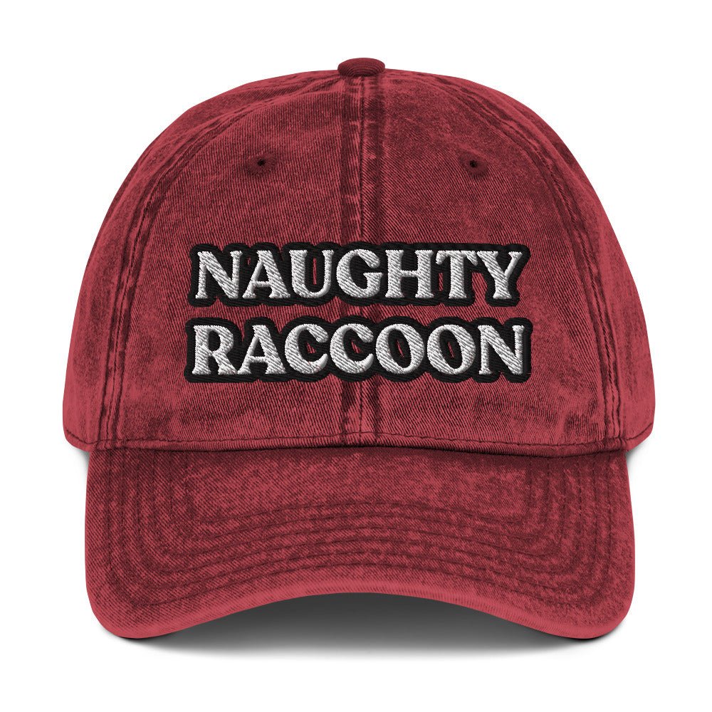 Naughty Raccoon Vintage Dad Hat - ninanush