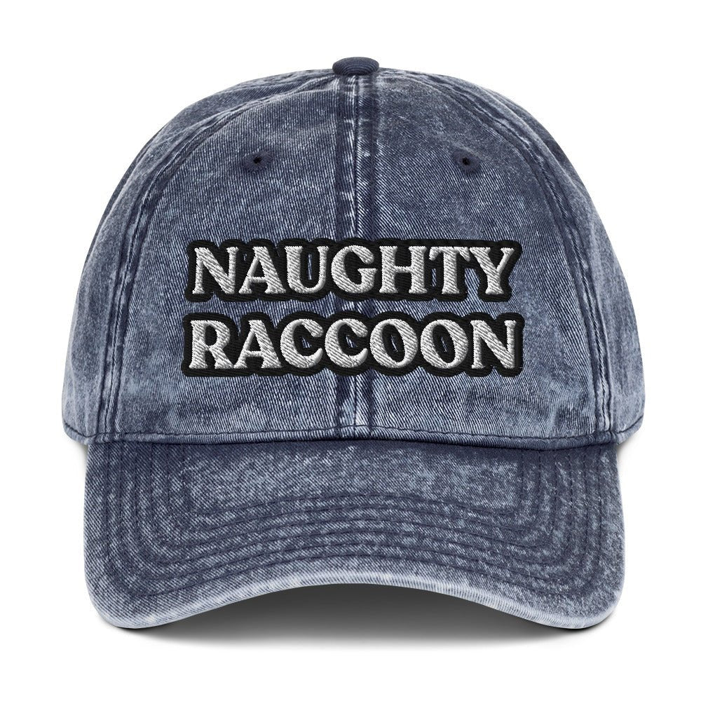 Naughty Raccoon Vintage Dad Hat - ninanush