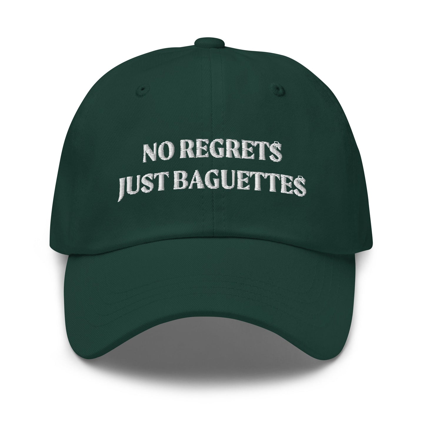 No Regrets Just Baguettes Dad Hat - ninanush