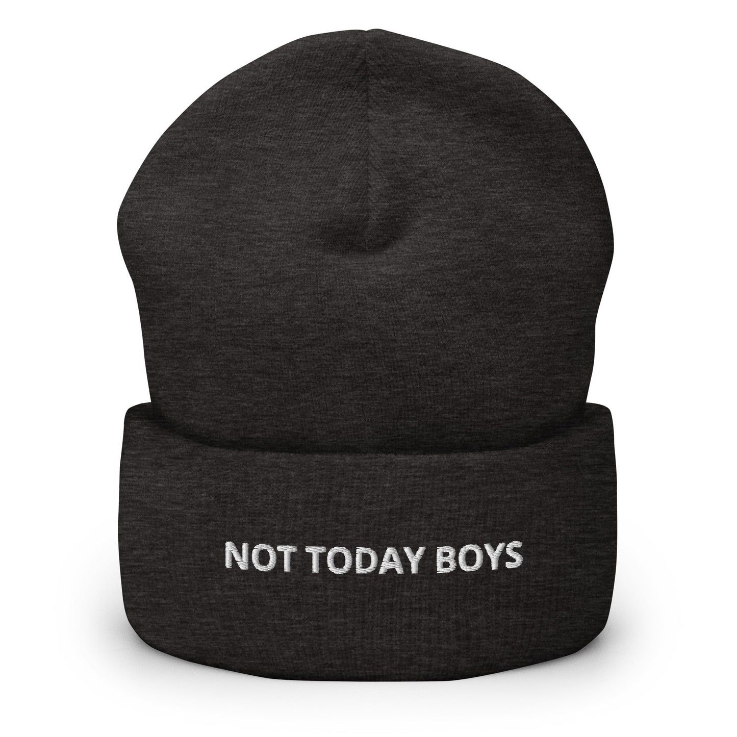 Not Today Boys Cuffed Beanie - ninanush