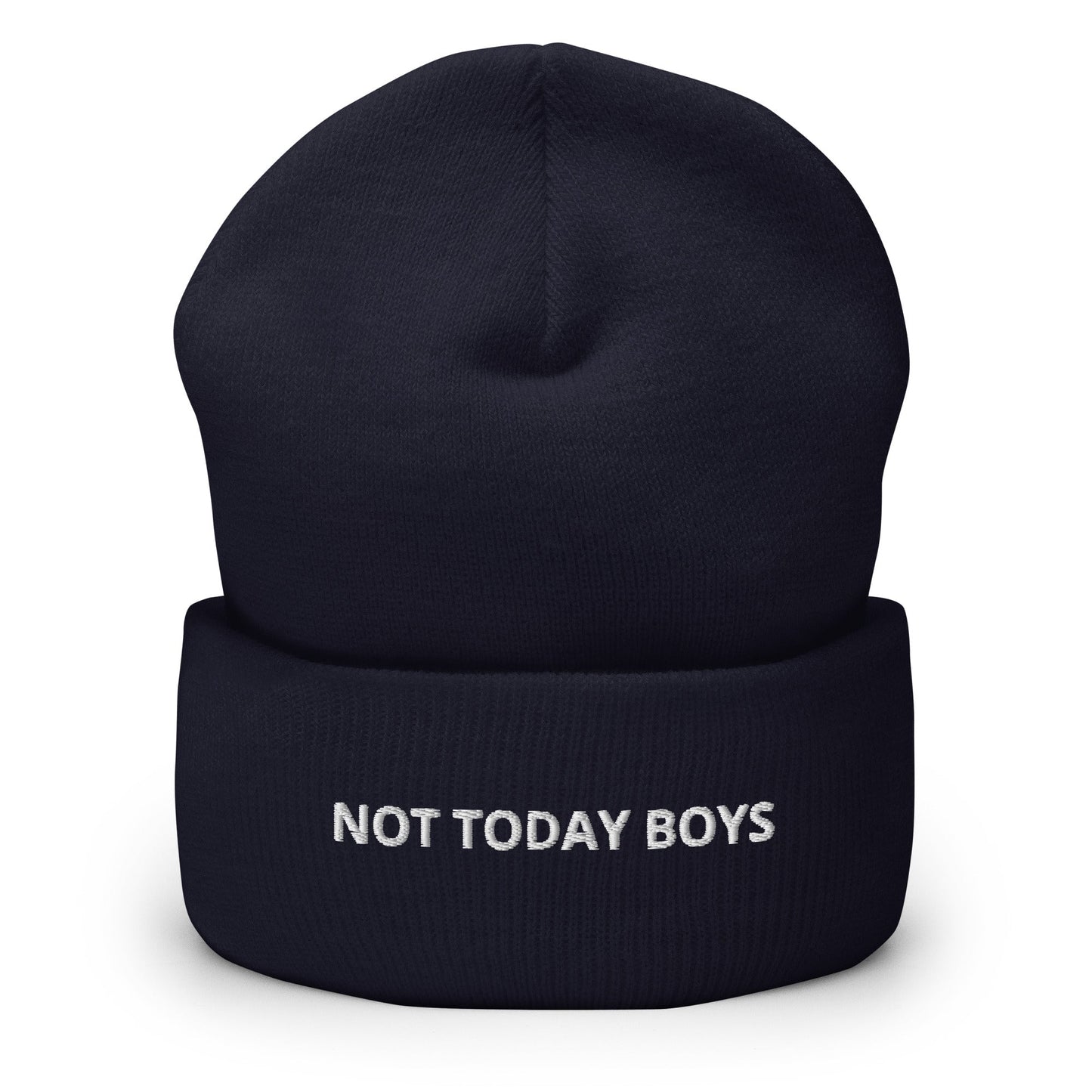 Not Today Boys Cuffed Beanie - ninanush