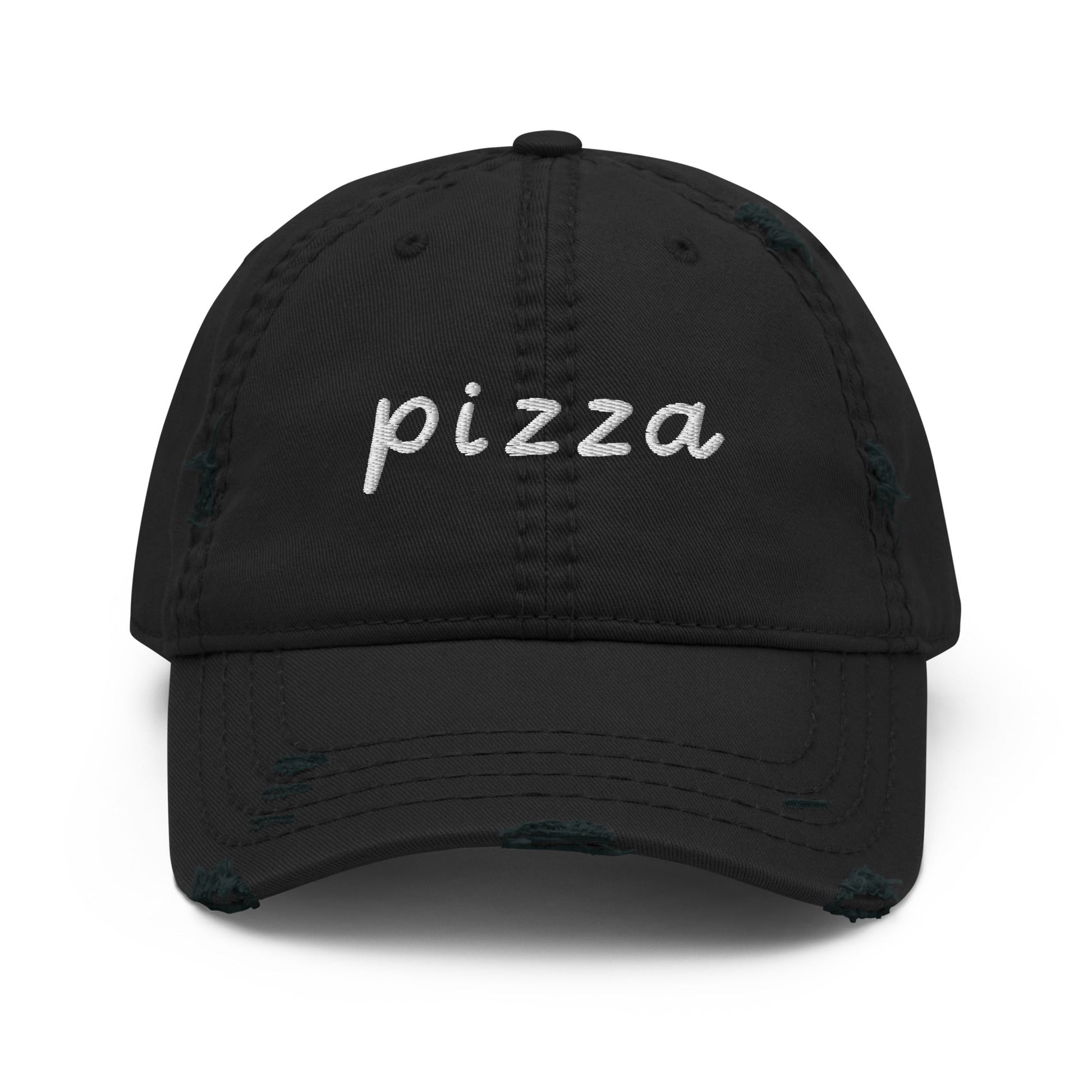 Pizza Distressed Dad Hat - ninanush