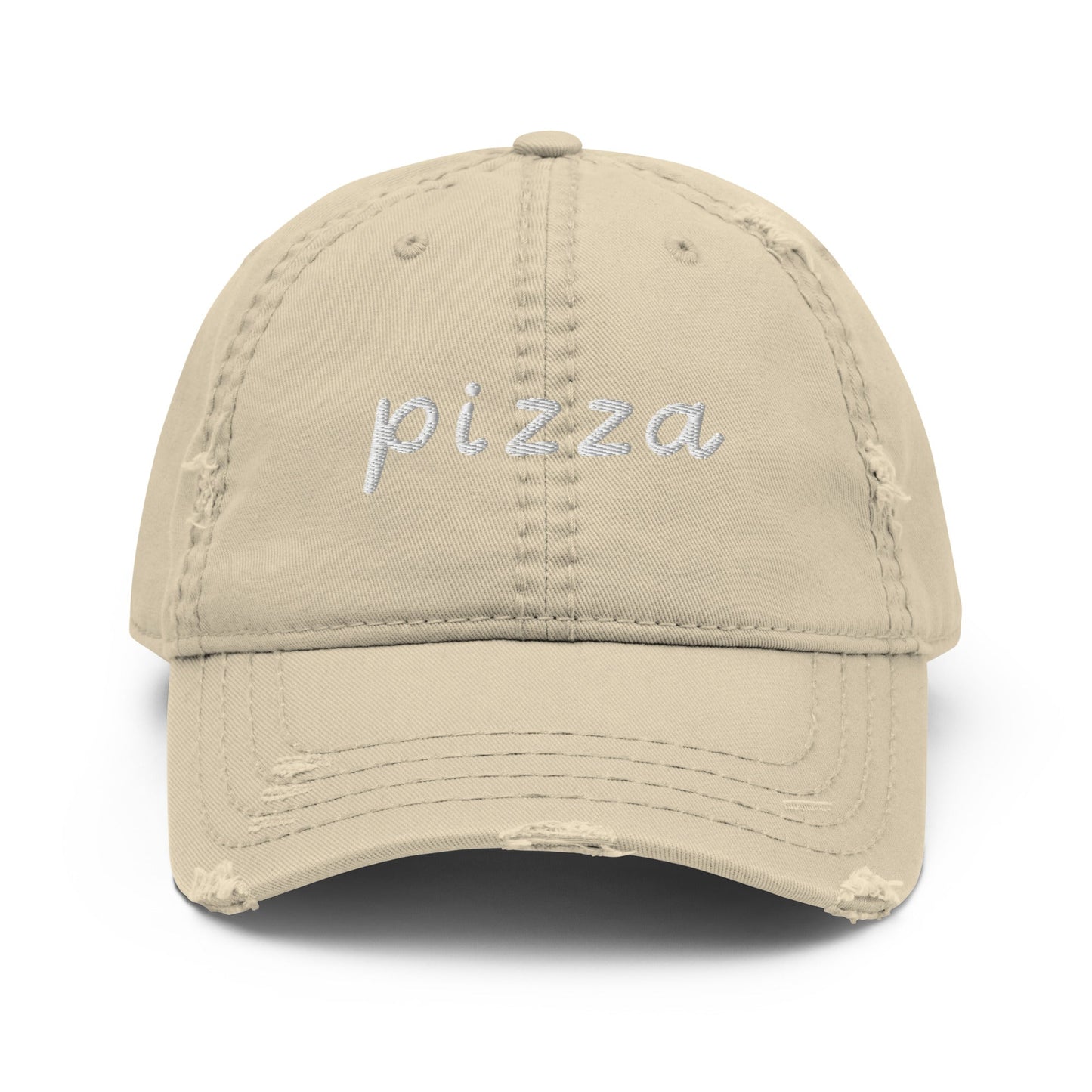 Pizza Distressed Dad Hat - ninanush