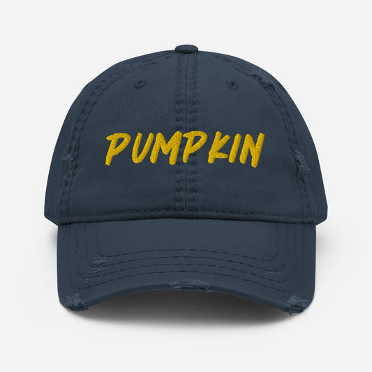 Pumpkin Distressed Dad Hat - ninanush