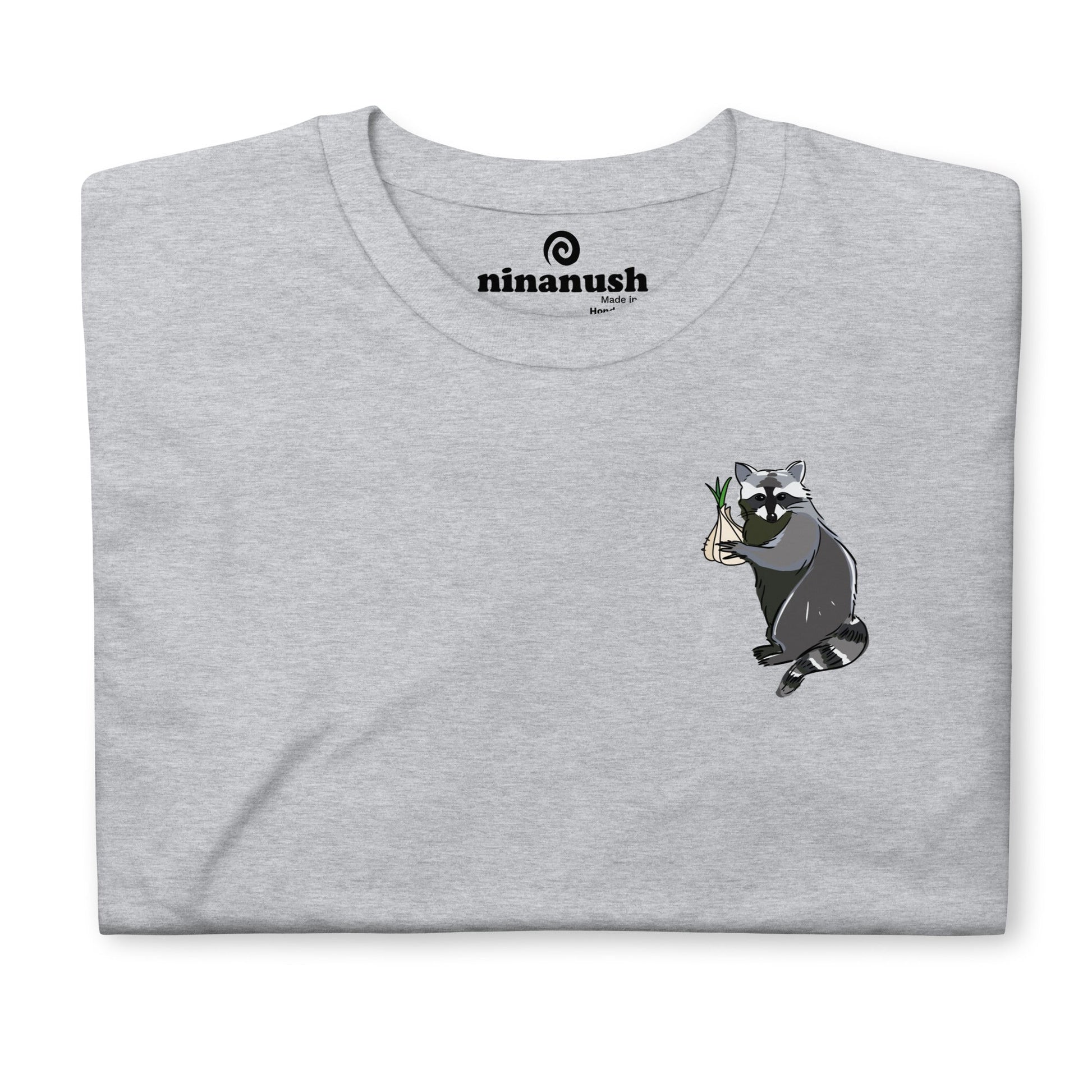 Raccoon Garlic Garden T-Shirt - ninanush